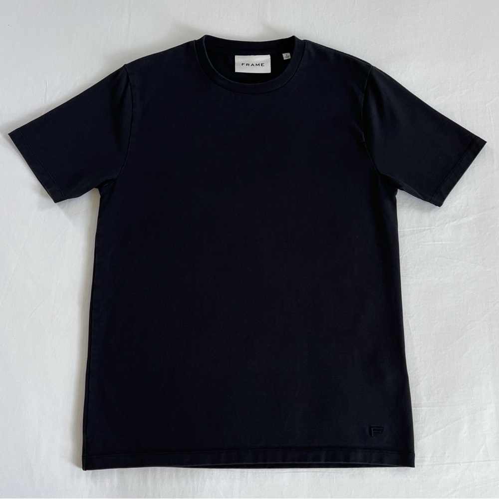 FRAME Heavyweight Classic Fit T-Shirt | Noir | Size S | NWOT